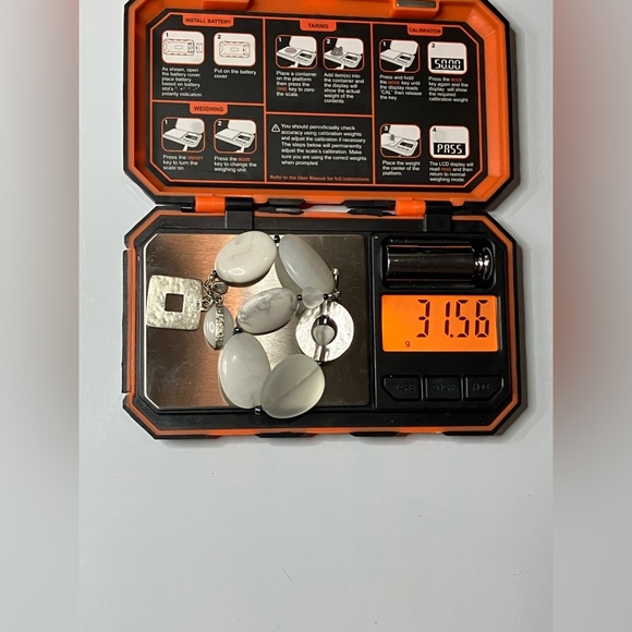 Silpada 925 Sterling Silver Howlite Jade Toggle Clasp Bracelet | B1946  Retired - Picture 10 of 10